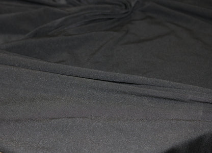 35 YARDS JERSEY MICROFIBER LYCRA ATHLETIC FABRIC 4 WAY STRETCH COLOR BLACK 62" WIDE BY THE YARD