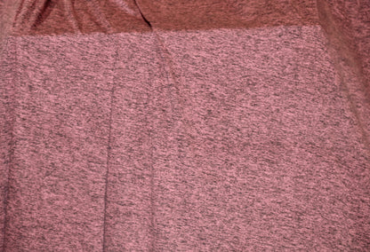 JERSEY KNIT FABRIC HEATHER WINE ATHLETIC MOISTURE WICKING 100% POLYESTER 60" WIDE BY THE YARD