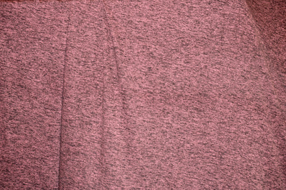 JERSEY KNIT FABRIC HEATHER WINE ATHLETIC MOISTURE WICKING 100% POLYESTER 60" WIDE BY THE YARD