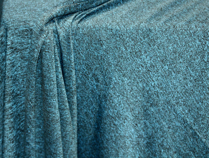 JERSEY KNIT FABRIC HEATHER GREEN ATHLETIC MOISTURE WICKING 100% POLYESTER 60" WIDE BY THE YARD