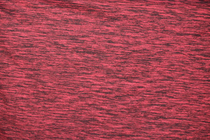JERSEY KNIT FABRIC HEATHER RED ATHLETIC MOISTURE WICKING 100% POLYESTER 60" WIDE BY THE YARD