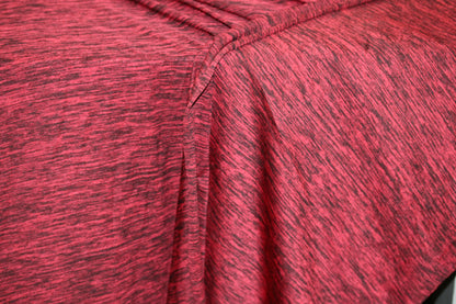 JERSEY KNIT FABRIC HEATHER RED ATHLETIC MOISTURE WICKING 100% POLYESTER 60" WIDE BY THE YARD