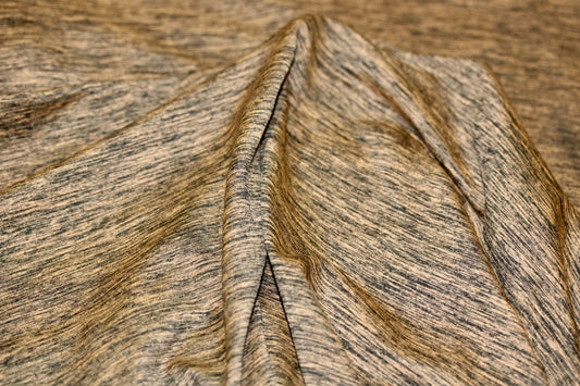 VAPLEX 70 LYCRA ATHLETIC FABRIC 85/15 HEATHER KHAKI 62" WIDE SILKY TOUCH 4 WAY STRETCH BY THE YARD