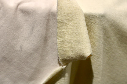 FRENCH TERRY KNIT 2 WAY SPANDEX FABRIC 60" WIDE LIGHT YELLOW 9 OZS. BY THE YARD