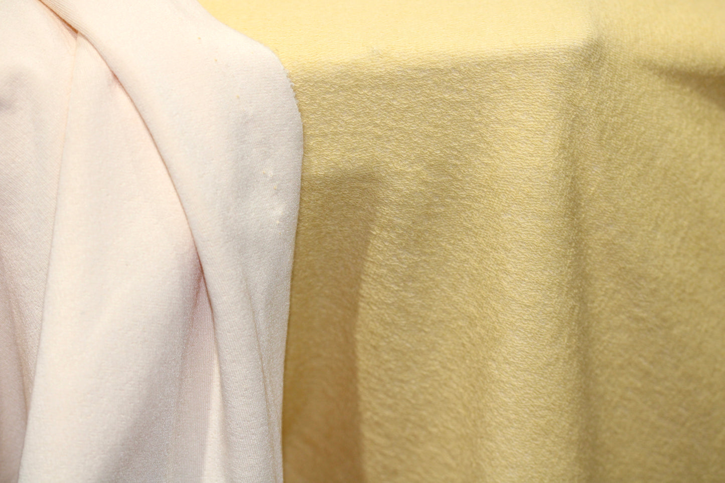 FRENCH TERRY KNIT 2 WAY SPANDEX FABRIC 60" WIDE DARK YELLOW 9 OZS. BY THE YARD
