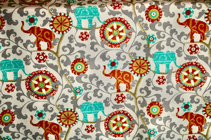 P/K LIFESTYLES MENAGERIE CAYENNE FABRIC UPHOLSTERY WATER STAIN REPELLENT 55" WIDE BY THE YARD