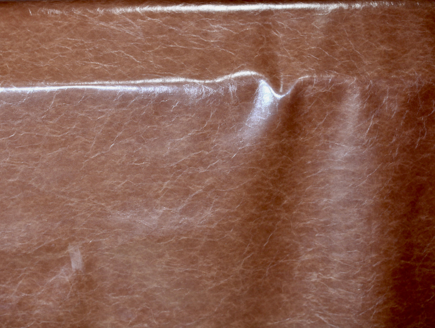 RICHLOOM VINYL FABRIC FAUX LEATHER UPHOLSTERY COGNAC 55" WIDE WITH BACKING BY THE YARD