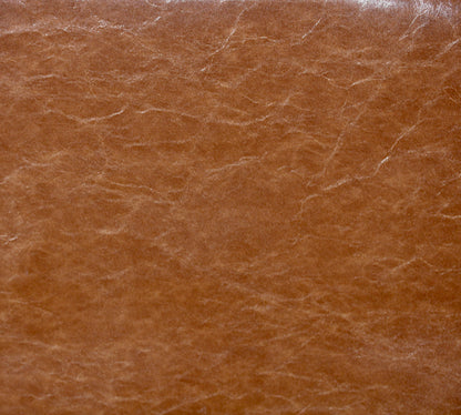 RICHLOOM VINYL FABRIC FAUX LEATHER UPHOLSTERY COGNAC 55" WIDE WITH BACKING BY THE YARD