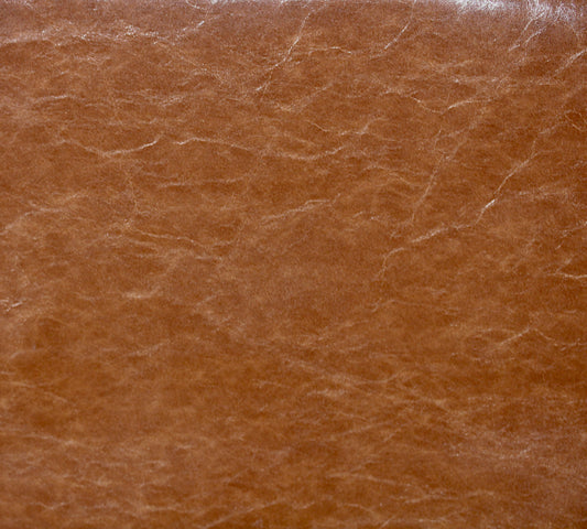 RICHLOOM VINYL FABRIC FAUX LEATHER UPHOLSTERY COGNAC 55" WIDE WITH BACKING BY THE YARD