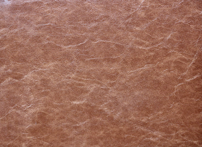 RICHLOOM VINYL FABRIC FAUX LEATHER UPHOLSTERY COGNAC 55" WIDE WITH BACKING BY THE YARD