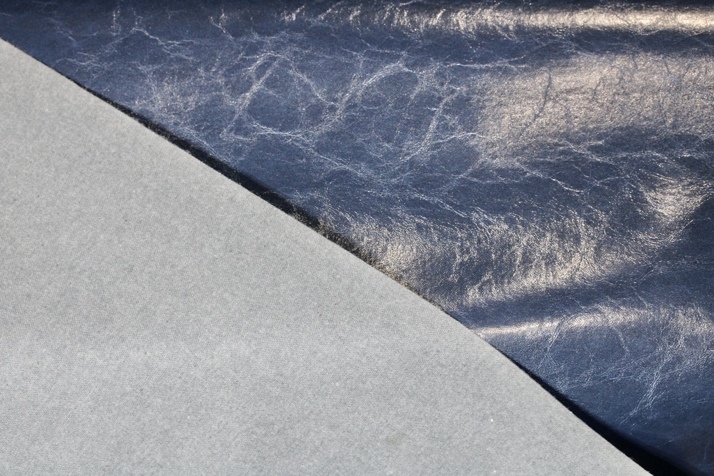 RICHLOOM VINYL FABRIC FAUX LEATHER UPHOLSTERY BLUE 55" WIDE WITH BACKING BY THE YARD