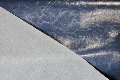 RICHLOOM VINYL FABRIC FAUX LEATHER UPHOLSTERY BLUE 55" WIDE WITH BACKING BY THE YARD