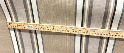 SUNBRELLA MAYFIELD OUTDOOR WATERPROOF FABRIC EMBLEM BEIGE STRIPED 4897 47" WIDE BY THE YARD