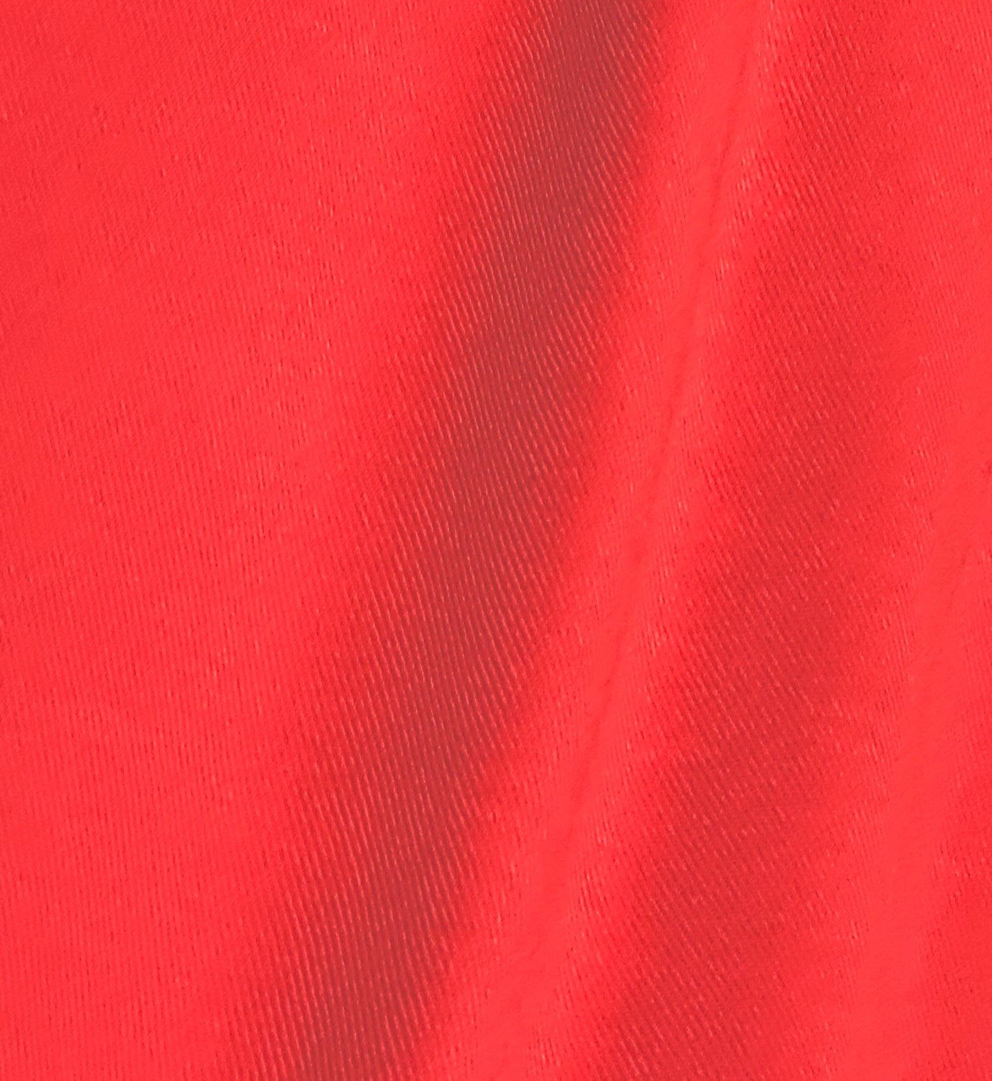 BRIGHT RED RIB 1X1 FABRIC 100% SOFT ORGANIC COTTON 8 OZS 70" WIDE BY THE YARD