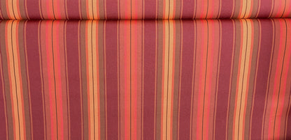 SUNBRELLA SHADE OUTDOOR WATERPROOF FABRIC SAXON CHILI STRIPED 4885 47" WIDE BY THE YARD