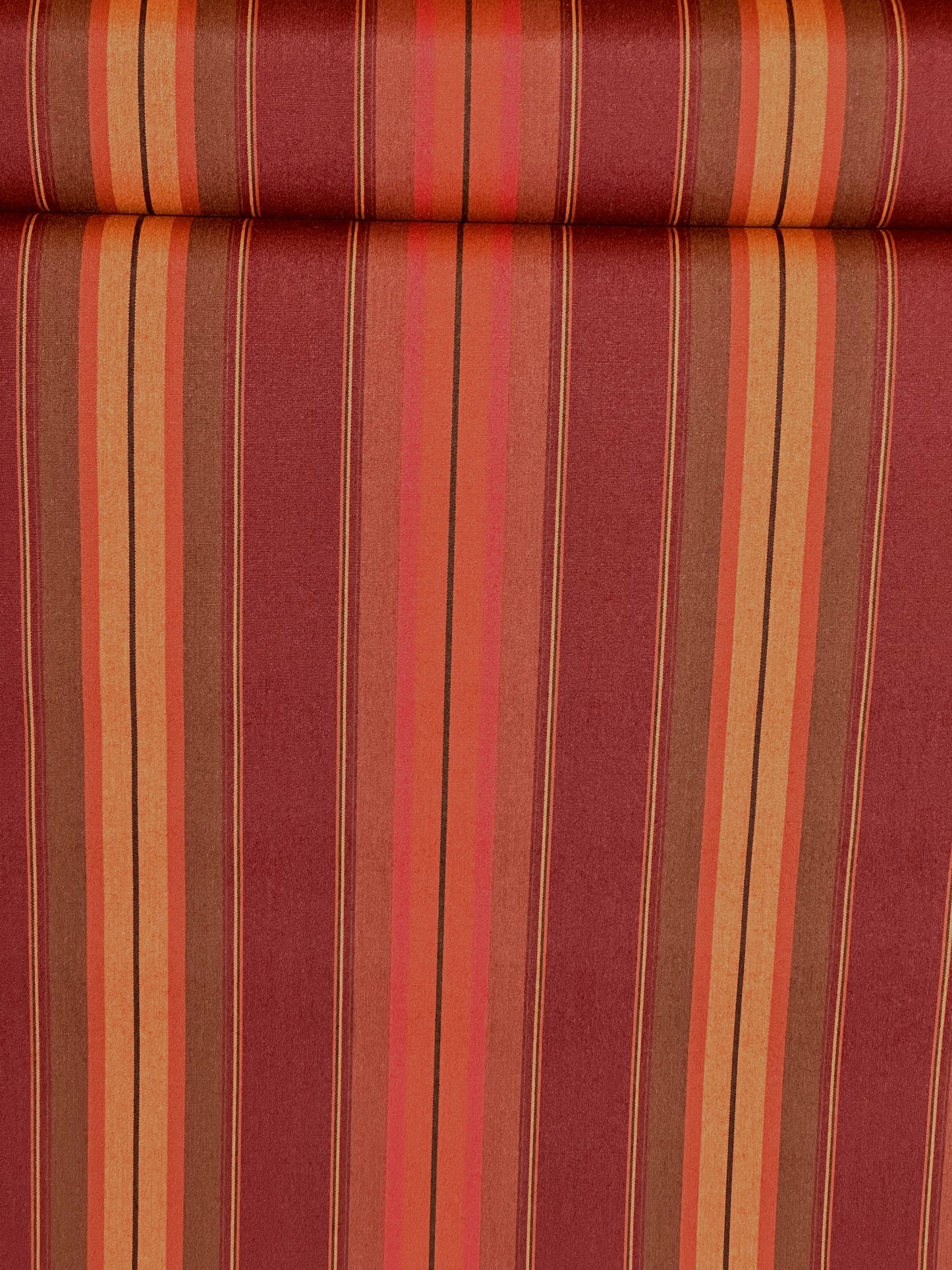 SUNBRELLA SHADE OUTDOOR WATERPROOF FABRIC SAXON CHILI STRIPED 4885 47" WIDE BY THE YARD