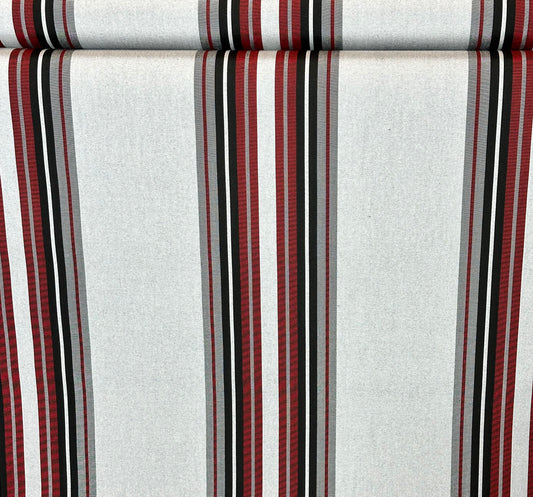 SUNBRELLA SHADE FABRIC WATERPROOF BURGUNDY BLACK WHITE 4798 47" WIDE BY THE YARD