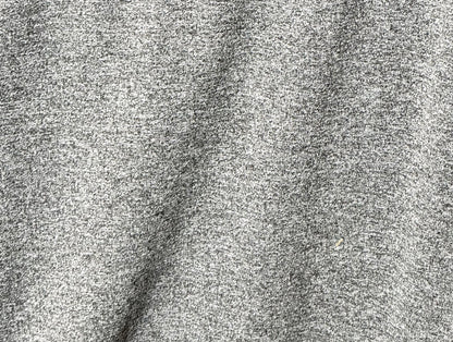 FLEECE KNIT FABRIC POLYCOTTON 64" WIDE TUBULAR HEATHER GREY 9 OZS BY THE YARD