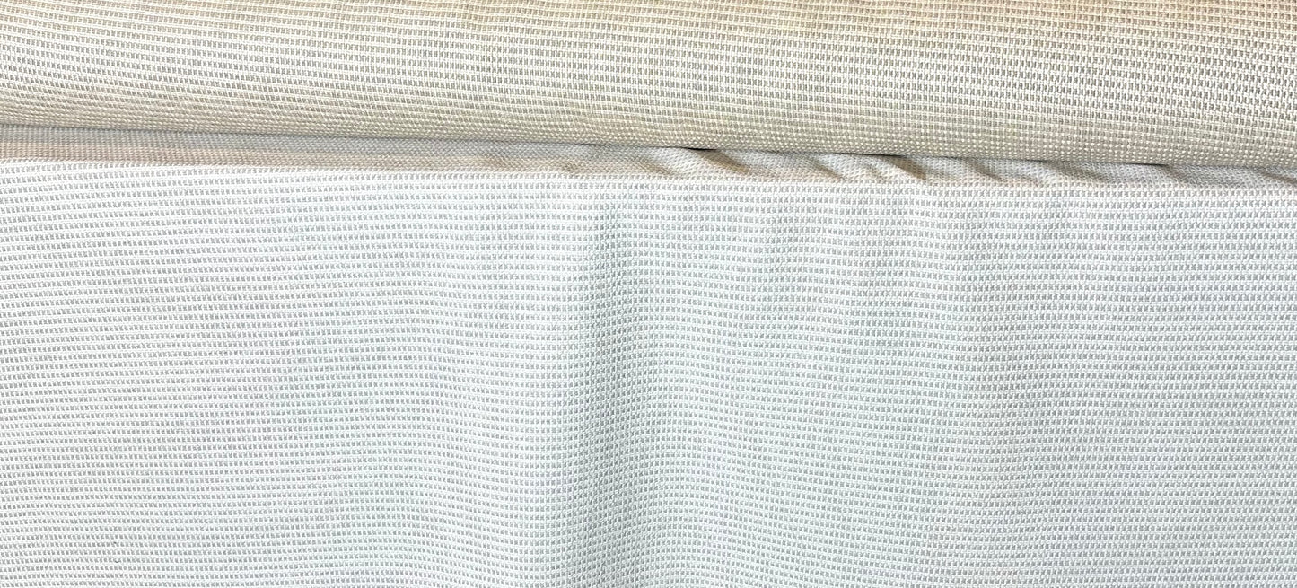 UPHOLSTERY CHECKERED EMBROIDERY STYLE MINI SQUARES FABRIC BEIGE TAUPE 58" WIDE BY THE YARD