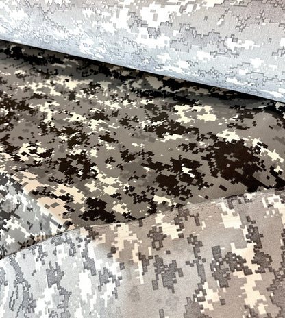 DIGITAL URBAN WINTER ARMY CAMO GREY 600 DENIER NYLON FABRIC 62" WIDE BY THE YARD