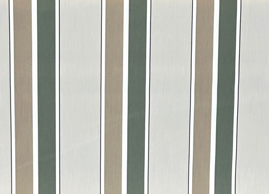 SUNBRELLA SHADE WATERPROOF FABRIC FERN HEATHER BEIGE BLOCK STRIPE 4959 47" BY YD