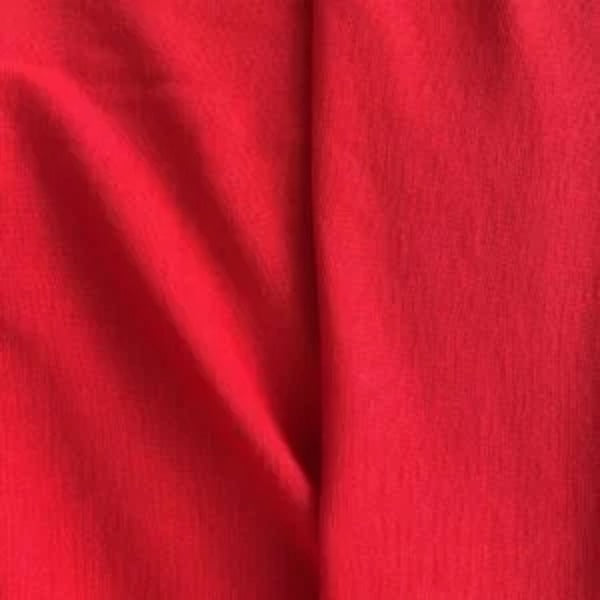 JERSEY KNIT 100% ORGANIC COTTON FABRIC 8.2 OZS. 72" WIDE COLOR DEEP RED