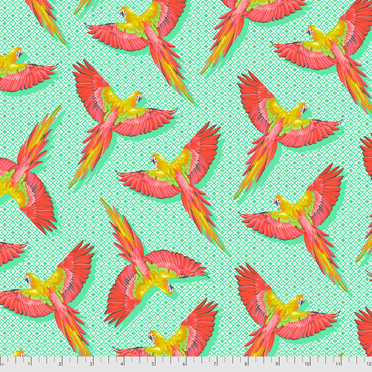 TULA PINK DAYDREAMER MACAW YA LATER COTTON QUILT CRAFT FABRIC MANGO BY THE YARD