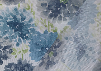 RICHLOOM SOLARIUM GARDENIAS IN COOL FABRIC UPHOLSTERY STAIN UV RESISTANT 55" WIDE BY THE YARD