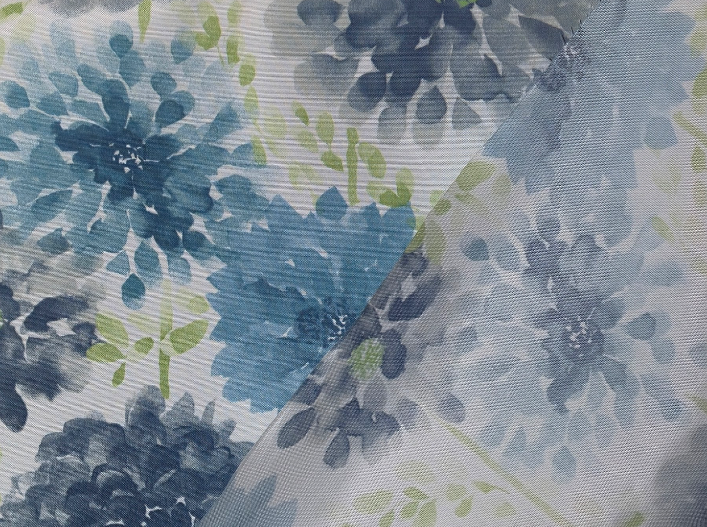 RICHLOOM SOLARIUM GARDENIAS IN COOL FABRIC UPHOLSTERY STAIN UV RESISTANT 55" WIDE BY THE YARD