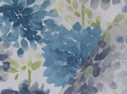 RICHLOOM SOLARIUM GARDENIAS IN COOL FABRIC UPHOLSTERY STAIN UV RESISTANT 55" WIDE BY THE YARD