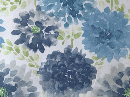 RICHLOOM SOLARIUM GARDENIAS IN COOL FABRIC UPHOLSTERY STAIN UV RESISTANT 55" WIDE BY THE YARD