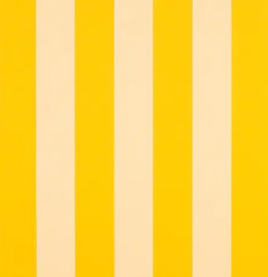 SUNBRELLA YELLOW/WHITE 6 BAR 5702 SHADE FABRIC AWNING BEAUFORT WATERPROOF 47" WIDE BY THE YARD