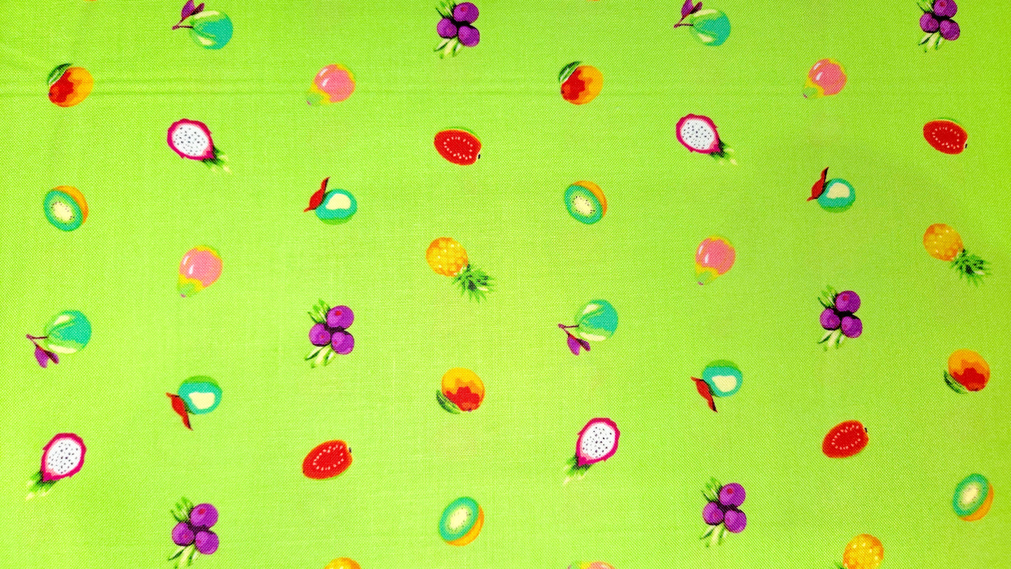 TULA PINK DAYDREAMER FORBIDDEN FRUIT SNACKS COTTON QUILT CRAFT FABRIC KIWI BY THE YARD