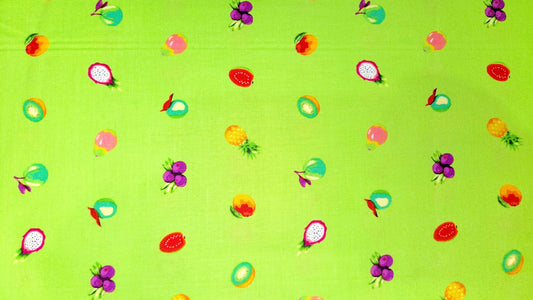 TULA PINK DAYDREAMER FORBIDDEN FRUIT SNACKS COTTON QUILT CRAFT FABRIC KIWI BY THE YARD