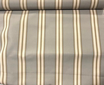 SUNBRELLA SHADE OUTDOOR WATERPROOF FABRIC PRESTON STONE STRIPED 4768-0000 46"