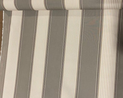 SUNBRELLA MAYFIELD OUTDOOR WATERPROOF FABRIC EMBLEM BEIGE STRIPED 4837-0000 46"