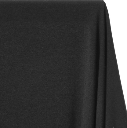 65 YDS JERSEY KNIT 100% ORGANIC COTTON FABRIC 8.2 OZS. 72" WIDE COLOR DEEP BLACK