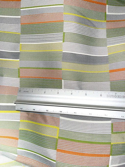 MULTICOLOR RECTANGULAR 3D UPHOLSTERY DRAPERY YARN DYE FABRIC BY THE YD 58" WIDE