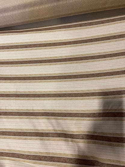 UPHOLSTERY DRAPERY CLASSIC DESIGNED STRIPES RED GOLD BY THE YARD & 55" WIDE